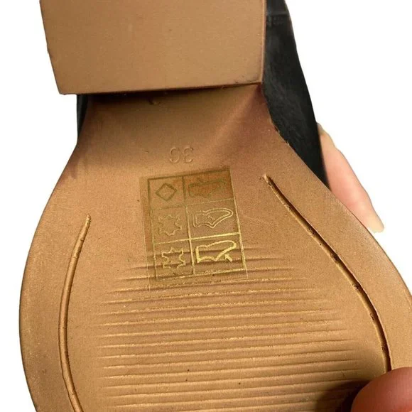 Midas Black Genuine Leather Block Heel Boots Size 36 / 6 RRP$248 Ankle Bootie - Picture 9 of 10